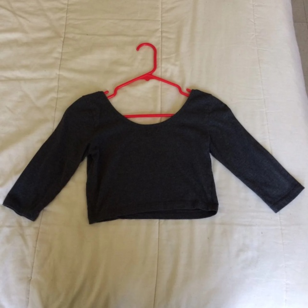 Grey Crop Top
